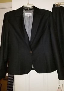 10p klein calvin suit navy womens