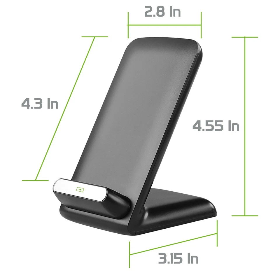 Cellet 10 Watt Dual Coils Wireless Standing Charger Compatible with Apple iPhone - Image 4 of 4