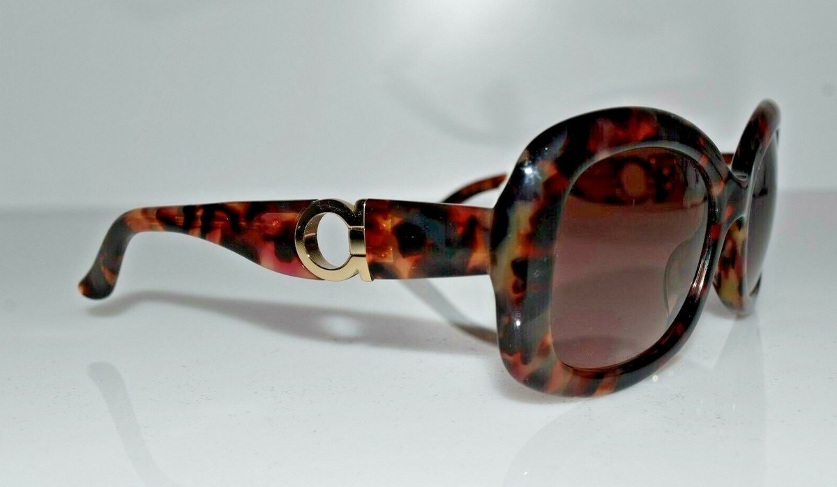 Salvatore Ferragamo Rose Gold Sunglasses Salvatore Ferragamo SF 264S Metal Womens Irregular  main image 2