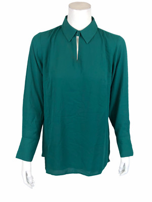 Joan Rivers Flowy Long Sleeves Blouse with Button Neckline Top XX-Small Size 