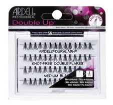 Ardell Eyelash Double Up DuraLash Knot-Free Flare Medium Black 61485 4 Pack 