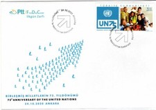 Turkey 2020 United Nations 75th year FDC (big size)