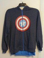 Marvel Captain America T-Shirt  Sweatshirt Boys Size XL Multi Color 2 Piece Set