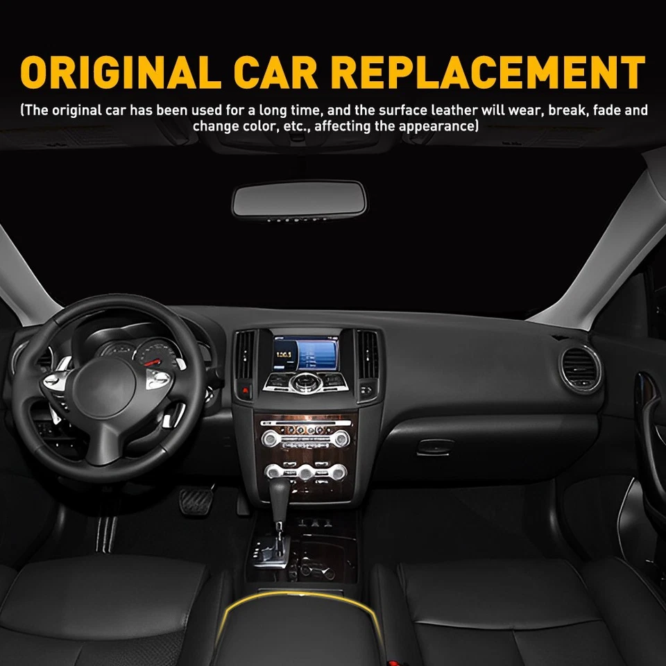 Cubierta de repuesto negra para reposabrazos tapa consola media Nissan Máxima 2009-2014 Foto 3 de 4