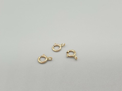 14ct Yellow Gold Clasp 14K 585 4.5mm 5mm 5.5mm 6mm Bolt Spring Ring Replacement - Picture 5 of 10