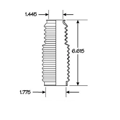 Juego de 2 botas de fuelle EMPI para BMW Serie 325 1984-1995 Foto 3 de 4