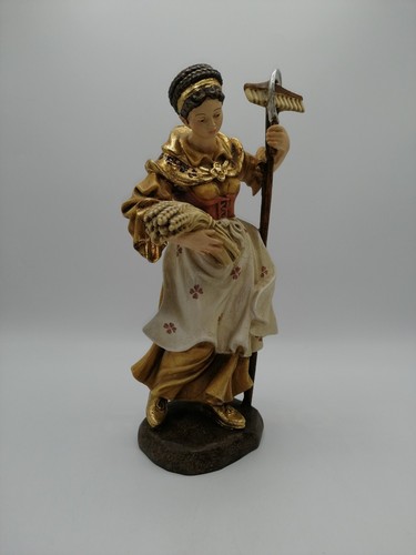 Hl. Notburga Hl. Isidoro 2x figuras de madera de 27,5 cm de altura cada una figura de madera santa - Imagen 18 de 24