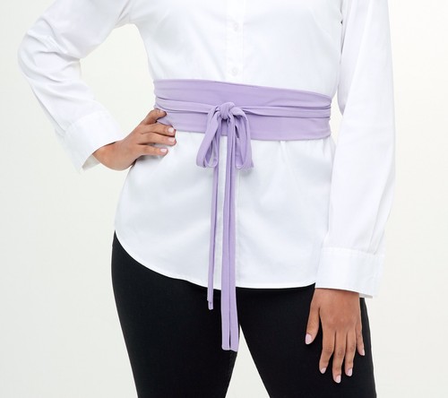 Attitudes by Rene Como Jersey Obi Belt - Purple (M/L) A572386