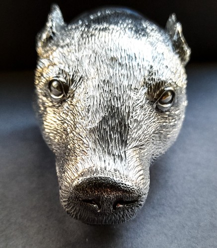 Sterling silver Badger stirrup cp by William Comyns, London 2010 - Picture 4 of 10