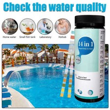 50pcs 14 in 1 Water Test Strips Kit Home Drinking Water Swimming Pool pH Test CS
