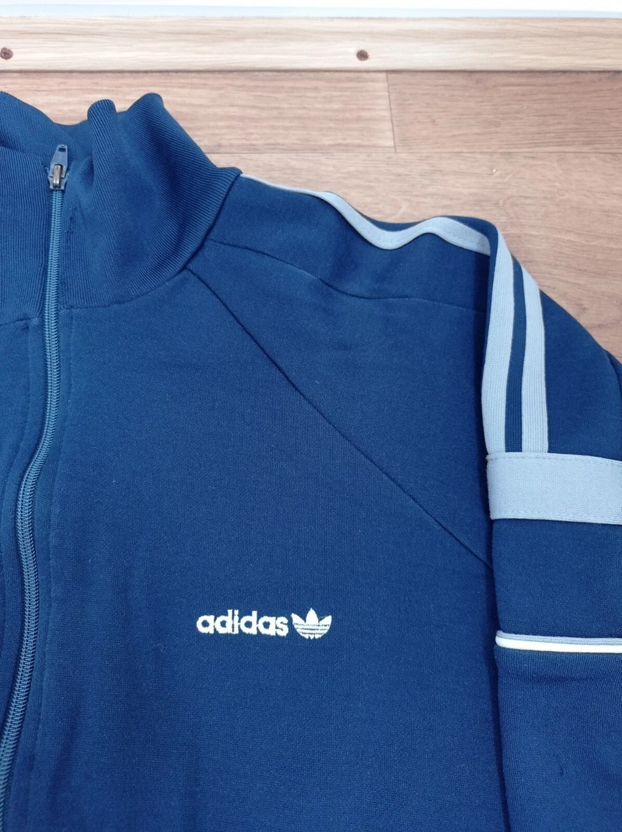 Adidas Ventex Vintage Track Jacket Rare 80s Navy Size M Made in France 🇫🇷