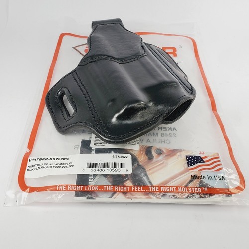 Aker Leather Nightguard OWB Holster Black for Sig Sauer P220 P229 P226 M3 TRL-1 - Picture 14 of 15