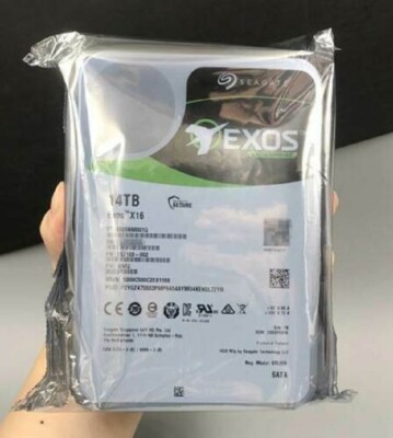 NEW Seagate Exos ST14000NM001G X16 14TB SATA 6Gb/s 7200RPM 3.5'' Enterprise HDD