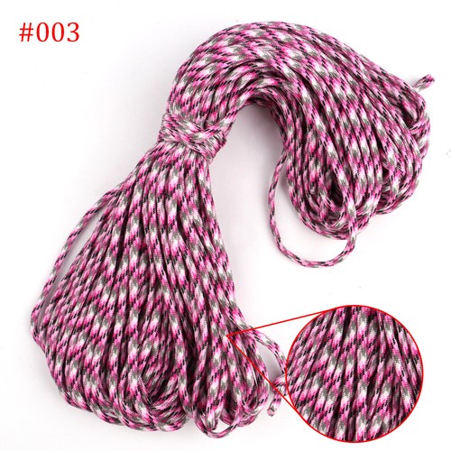 Cuerda fuerte Paracord 50 100 pies 7 hilos cable de núcleo 550 paracaídas Bushcraft senderismo - Imagen 13 de 189