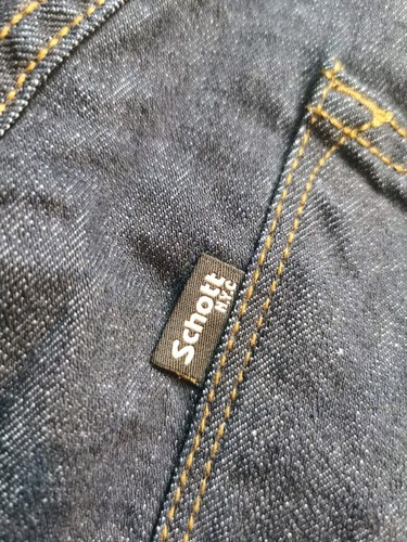 Schott Mens Size 29R TRD1928 Cotton Straight Regular Denim Jeans (BNWT) Blue - Picture 17 of 20