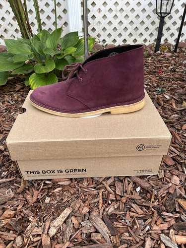 Clarks Original Women Desert Boot Bordeaux Suede - Picture 3 of 5