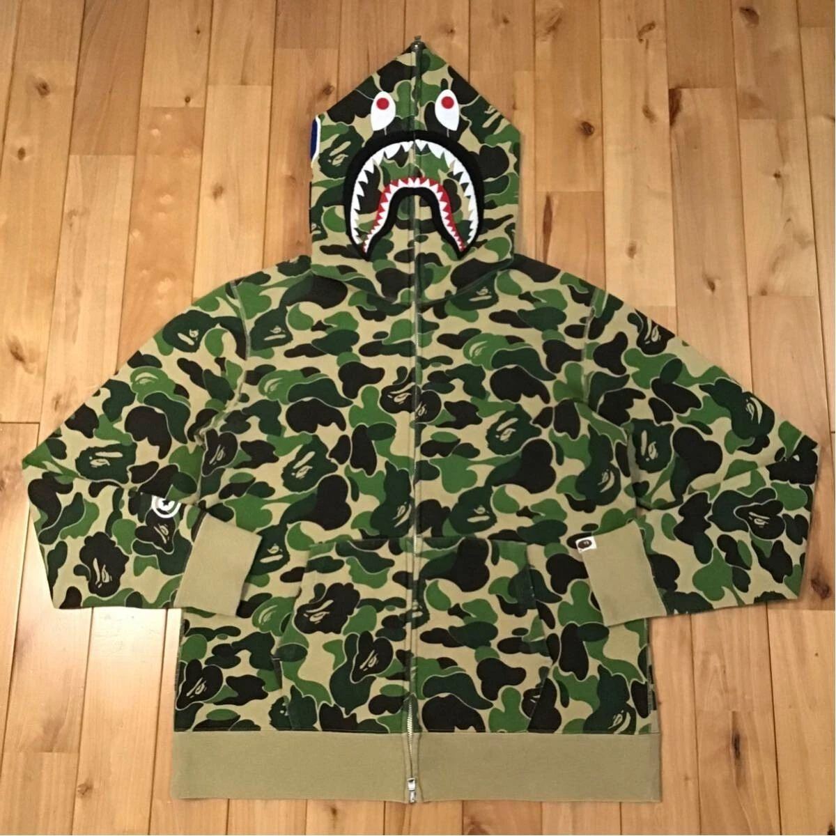 Bape Abc Camo Shark Full Zip Hoodie Blue - BAPE Hoodie