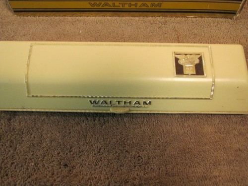 Vintage Waltham Uhrenbox LEER sowohl Hartplastik als auch Pappschachteln - Bild 3 von 3