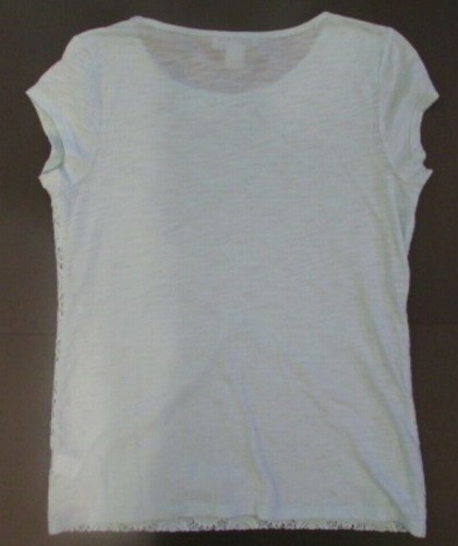 Liz Claiborne Women's Medium Mint Green Crochet T-Shirt - Picture 5 of 6