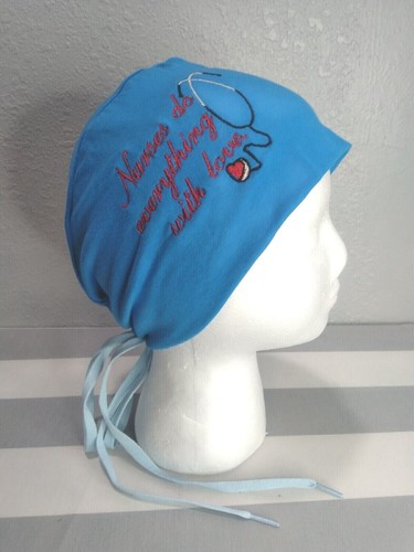 STRETCH NURSE SCRUB Cap for Cat Lovers Surgery Cap Gift for Nurses Hair cover - Picture 48 of 62