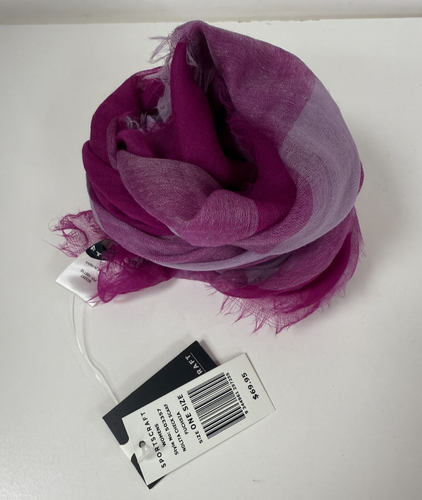 Sport craft 100% Wool Scarf Sheer Fringe 42" Square NWT $70 - Picture 2 of 3