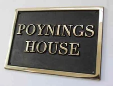 Personalised logo House Name or Address Sign Plaque,BRASS Metal Custom