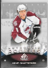 10/11 SP Game Used Spectrum Rookie Kevin Shattenkirk /10 113 Avalanche