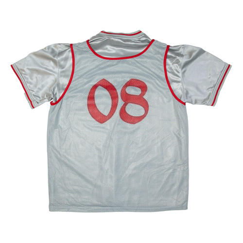 DOWN IMPACT Vested Baseball Premium Gear USA Jersey Grey Short Sleeve Mens L - Picture 3 of 6