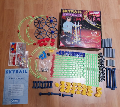 Quercetti Skyrail Suspension Roller Coaster Glow in The Dark Nice Pre-Owned Set!