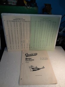 1960's AV-VE-CO MARINE HARDWARE SALES BROSURE & PRICE LIST