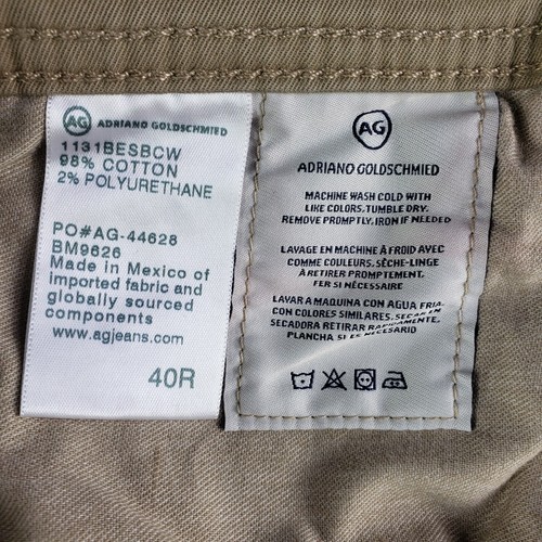Adriano Goldschmied Pants Mens 40 The Matchbox Slim Straight - Picture 14 of 14