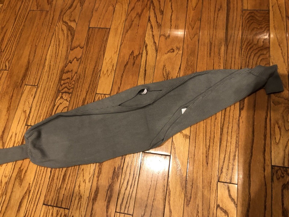 NEW Zara L Ribbed Arm Warmers Shoulder Shrug Cover Pullover Gray Croppd