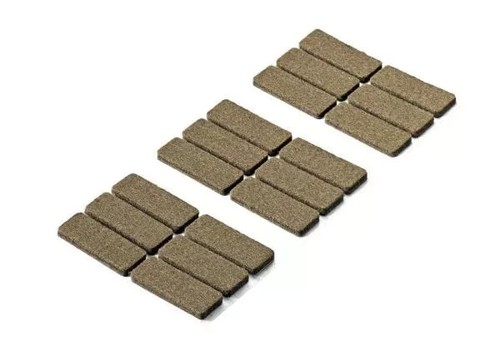 Filzgleiter 18 stück selbstklebend braun 16x44 mm