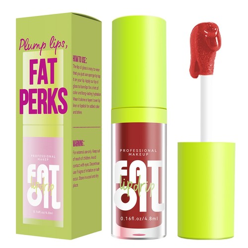 1 PCS Oil Lip Drip Moisturizing Shiny And Vegan Tinted Lip Gloss Fat Oil Lip - Picture 7 of 48