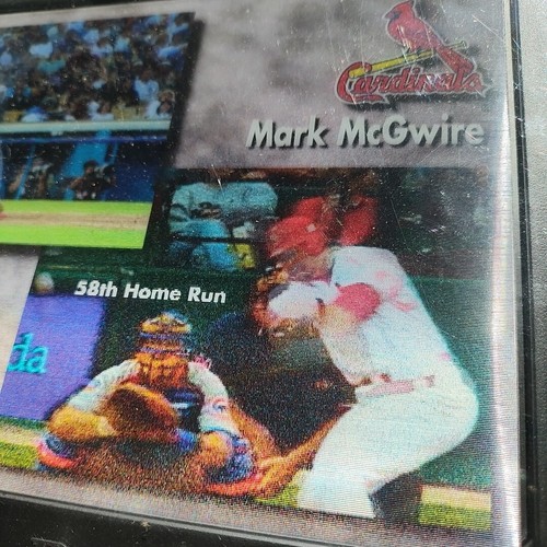 MARK McGWIRE 1998 MLB Premier Replays Hologram 5x7 Baseball Card Cardinals HR#58 - Picture 3 of 6