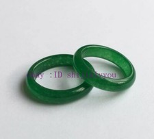 Natural A Grade GreenJade Band Jade Ring for Women Men, Jadeite Jewelry
