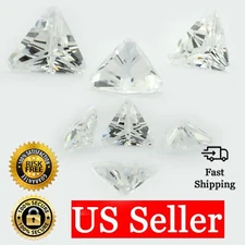 Loose Triangle Shape Cut Clear CZ Stone Single Cubic Zirconia April Birthstone 