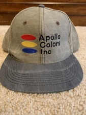 Vintage Apollo Colors Inc Snapback Hat Made In The USA Paint