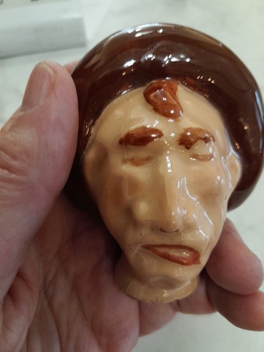 Vintage Ceramic Head/bust Bottle Stoppers 1 With Cork 2 With No Corks See... - Picture 10 of 17