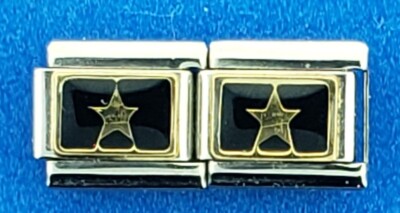 Nomination 18k Gold Star Black Enamel Charm