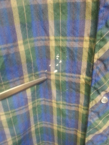 Vintage ATB Mens Western Shirt Size 16 1/2 Pearl Snaps Blue Green Plaid Grunge - Picture 7 of 8