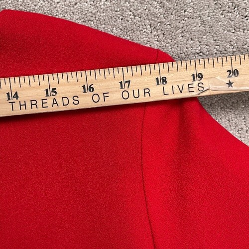 J.G. Hook Wool Dress Women 14 Red Sheath Career Classic Wool USA VTG Deadstock - Picture 11 of 13