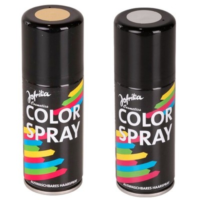2 x 100 ml Jofrika hairspray gold & silver set colorspray carnival hair color