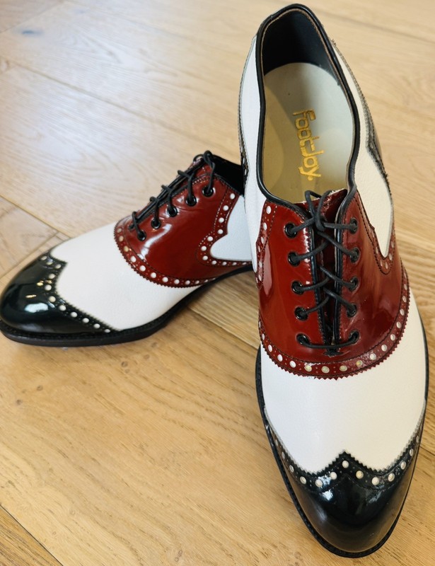 Vintage Footjoy Classics Golf Shoes, The original red, white and blue, 70’s