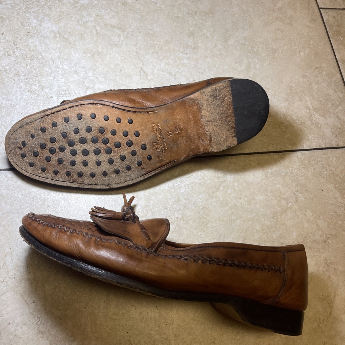 Bragano by Cole Haan Brown Leather Tassel Loafers‎ Mens 11 Italy Office Vintage Bragano Cole Haan Men main image 2