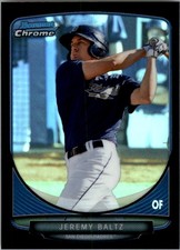 2013 Bowman Chrome Mini Black Refractors #131 Jeremy Baltz/25 - BB