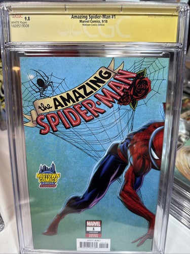AMAZING SPIDERMAN 1 DOUBLE Signed J SCOTT CAMPBELL VARIANT vol 5 2018 CGC 9.8 SS - Picture 2 of 2