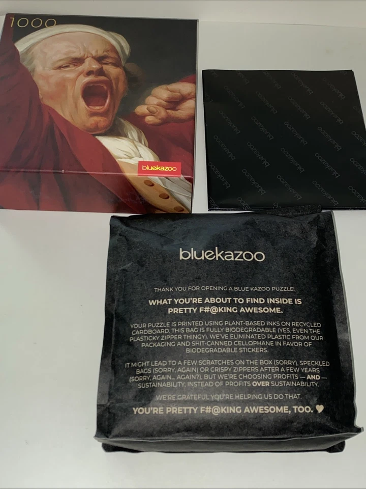 Rompecabezas Blue Kazoo Baillememt con póster 1000 piezas 20x30 Joseph Ducreux - NUEVO Foto 2 de 4