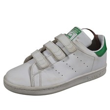 Adidas Stan Smith CF Boys 2 White Green Leather Sneakers Casual Classic Comfort