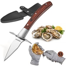 Oyster Shucking Kit, Sturdy Sharpness Oyster Knife And Glove Set With Comfort...